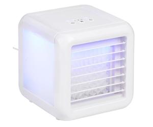 Lifetime Air Mini Air Cooler - Climatiseur Mobile sans Évacuation Ventilateur Humidificateur D Air - Rafraichisseur D Air Silencieux 3 Vitesses Maison avec 2 Éléments - 16 x 16 x 16,5 cm