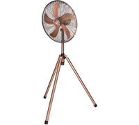 Lifetime Air Ventilateur sur pied 230V - Hauteur 125-145 CM - Trépied - 3 Vitesses - Fonction Oscillation - Fonction Basculement - Cuivre