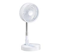Lifetime Air Ventilateur Table Télescopique - Ventilateur Portable USB Rechargeable 4 Vitesses - Silencieux Hauteur Réglable 13-55 cm - Blanc