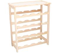 Lifetime Bamboo - Casier à vin range bouteilles horizontal - 4 étages de 4 bouteilles pour 16 bouteilles - Dimensions 46 x 23 x 55 cm - Étagère à vin en bambou