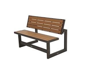 LIFETIME Banc Convertible en Table Pique-Nique, Effet Bois (141 cm)