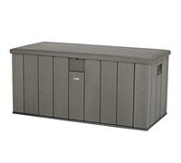 LIFETIME Boîte de rangement en plastique grain de bois texturé sable désert/gris, 151 x 72 x 69 cm