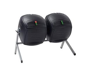 LIFETIME Double composteur Noir 79,3 x 143,5 x 110,4 cm