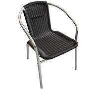 Lifetime Garden 39718 Chaise de Bistrot Noir Rotin