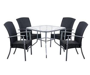 Lifetime Garden 46040 Set de 4 Chaises + Table pour Jardin 93 x 100 x 93 cm