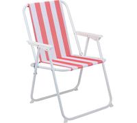 Lifetime Garden Chaise pliante Chaise de camping pliable - Chaise de plage 51 x 46 x 76 cm - Chaise de pêcheur multifonctionnelle - Facile à transporter - Pliable et légère - Rouge/Blanc