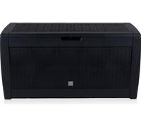 Lifetime Garden Living Style Boîte de rangement - Boîte à coussins de jardin avec roues - 310 litres - Noir