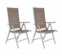 Lifetime Garden Lot de 2 Chaises de Jardin Santiago - Chaise Pliante en Aluminiu