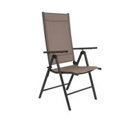 Lifetime Garden Lot De 2 Chaises De Jardin Santiago - Chaise Pliante En Aluminium Et Textilène - Fauteuil De Jardin Réglables Sur 7 Positions - Chaise Camping - Taupe Beige