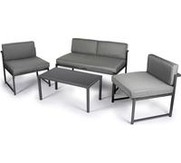 Lifetime Garden Lounge Ensemble de meubles de jardin London - 4 pièces - 2 fauteuils - 1 causeuse - 1 table - format compact