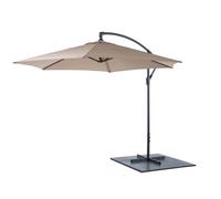 Lifetime Garden Parasol Déporté, Longueur Réglable Jusqu'à 3 Mètres, Acier, 300 X 300 X 245 Cm, Taupe Beige