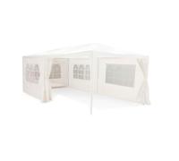 Lifetime Garden Tonnelle 3x6 Mètres - Barnum avec Parois Latérales - Chapiteau pour Jardin - Tente de Camping pour 70 Personnes - Blanc Étanche
