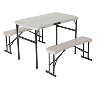 Lifetime Table de Camping + 2 Bancs en PEHD Lifetime (107x 61x71cm) - 80352