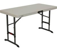 LIFETIME - Table de traiteur carrée pliante et portable, dimensions 122x61cm, hauteur réglable, poids 11 kg, durable et stable, capacité 4 personnes (92121)