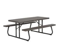 Lifetime Table Ultra-resistant Folding With Benches Uv100 183x76x74 Cm