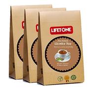 LIFETONE Thé de racine de réglisse pure, herbes entières des tropiques, 100% naturel, 60 sachets