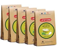 lifetone the tea for better life Thé à la menthe poivrée | Herbes entières 100 % naturelles | 100 sachets de thé 200 g | Lot de 5