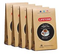 lifetone the tea for better life, Thé au poivre noir | Infusé avec du thé noir de première qualité de Ceylan | Thé d'hiver | 100 sachets de thé | Lot de 5