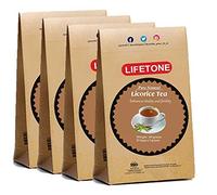 lifetone the tea for better life, Thé de racine de réglisse pure | Herbe entière | des tropiques | Thé digestif délicieux | 80 sachets de thé