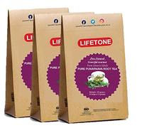 lifetone the tea for better life, Thé Racine PUNARNAVA | Renouveler le corps | Thé anti-vieillissement | 100% naturel des tropiques | 60 sacs à dos, lot de 3