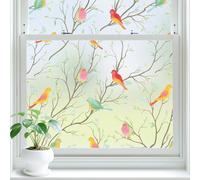 Lifetree Film pour Fenêtre sans AdhéSif - Anti Regard, Vitrail Autocollant Décoratif Opaque, Anti-UV, pour Fenêtres et Portes 60 x 300 cm