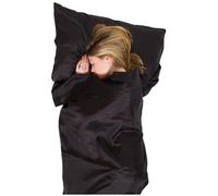 Lifeventure 65650 Silk Ultimate Sleeping Bag Liner, Mummy (Black) Unisex-Adult