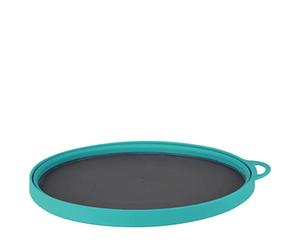 Lifeventure Silicon Ellipse Plaque flexible pliable et portable pour camping, voyage et extérieur Bleu sarcelle