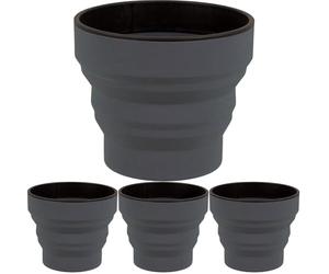 Lifeventure Silicone Ellipse FlexiMug (Graphite) (Lot de 4)