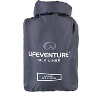 Lifeventure Silk Sleeping Bag Liner, Rectangular (Grey) Doublure de Sac de Couchage Unisex-Adult