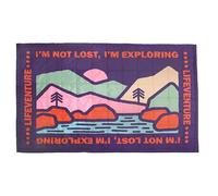 Lifeventure Sundown Couverture de Camping doublée en Polaire - Coupe-Vent et résistante à l'eau - Chaude et Thermique - pour Camping, Voyages, Vans et Pique-niques - 200 x 140 cm - Montagne