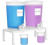 Lifewit 2 Pièces Distributeur Lessive Liquide, 120 FL oz/3,5L Rangement Lessive en Plastique Pet Transparent, Boîte de Rangement Buanderie avec étiquettes, Rangement Buanderie Organisation