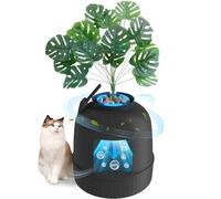 Lifewit Bac à LitièRe pour Chat Plant avec SystèMe D'éLimination des Odeurs, Bac à LitièRe à Couvercle Caché avec LumièRe LED et Pelle dans Le Salon, la Chambre, Le Coin, Noir