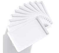 Lifewit Lot de 10 plateaux de service rectangulaires en plastique pour fournitures de fête, 38,1 x 25,4 cm, blanc pour servir des aliments, grand plateau réutilisable pour buffet, fruits, dessert