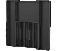 Lifewit Range Couverts pour Tiroir, Organisateur Vaisselle, Porte-Cuillères et Fourchettes, Rangement et Organisation de Cuisine, Extensible de Largeur 30,5-52 cm, Avec 5 à 8 Compartiments, Noir