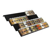 Lifewit Rangement Epices Cuisine Étagère à Épices pour Tiroirs Porte Epice Support Epices Cuisine Organisateur Tiroir Grande Capacité Extensible de 30 cm à 60 cm 4 niveaux, Lot de 8, Noir