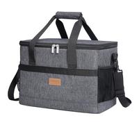 Lifewit Sac Isotherme 20L, Grand Format Glaciere Souple Isothermes, Portable Sacs Isotherm Courses Surgelés pour Voyage, Pique Nique, Camping, Plage, Gris Foncé
