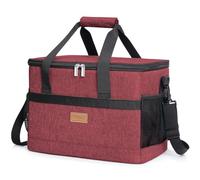 Lifewit Sac Isotherme 20L, Grand Format Glaciere Souple Isothermes, Portable Sacs Isotherm Courses Surgelés pour Voyage, Pique Nique, Camping, Plage, Bordeaux
