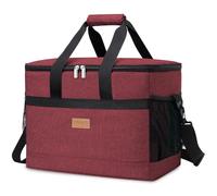 Lifewit Sac Isotherme 30L, Grand Format Glaciere Souple Isothermes, Portable Sacs Isotherm Courses Surgelés pour Voyage, Pique Nique, Camping, Plage, Bordeaux