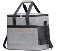 Lifewit Sac Isotherme 40L, Grand Format Glaciere Souple Isothermes, Portable Sacs Isotherm Courses Surgelés pour Voyage, Pique Nique, Camping, Plage, Gris
