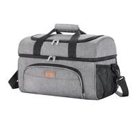 Lifewit Sac Isotherme, Glaciere Souple Isothermes, Portable Sacs Isotherm avec Double Compartiment pour Voyage, Pique Nique, Camping, Plage, Gris 30L