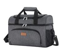 Lifewit Sac Isotherme, Glaciere Souple Isothermes, Portable Sacs Isotherm avec Double Compartiment pour Voyage, Pique Nique, Camping, Plage, Gris Foncé 23L