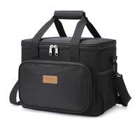 Lifewit Sac Isotherme Repas 15L(24 Canette), Lunch Box Isothermes Femme et Homme, Glaciere Souple Trousse Isotherm pour Cuisine, Travail, Pique Nique, Plage, Noir