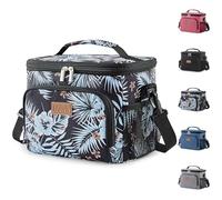 Lifewit Sac Isotherme Repas 9L, Glaciere Souple Isothermes pour Homme et Femme, Lunch Box Isotherm avec Portable Bandoulière, Sac Gamelle pour Travail, Pique Nique, Voyage, Floral