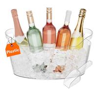 Lifewit Seau a Glacon Portable 6.5L, Seau a Champagne avec Cuillère, Plastique Rafraichisseur de Bouteille de Vin pour Cocktail, Boissons, Vin, Bière, 38 ×18×20 cm/15x7x8, Lot de 1