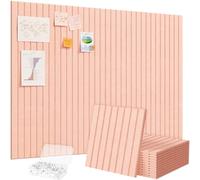 Lifewit Tableau en Feutre Adhésif Décoratif Haut de Gamme, Lot de 12 Panneaux-120x90 cm, Idéal pour Afficher Notes et Photos au Bureau ou à la Maison, 50 Punaises Incluses, Alternative au Liège, Rose