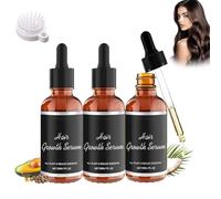 Lifewitqueenp Hilat Growth Huile, avec un peigne de massage en silicone, sérum de croissance des cheveux, huile essentielle de densité de croissance des poils naturels, réparation de dégâts (3PC)