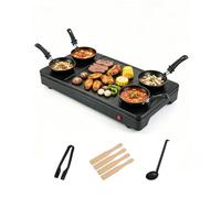 LIFEZEAL 2 en 1 Plancha Électrique, Grill Raclette pour Famille&Groupes
