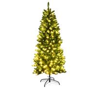 LIFEZEAL Arbre de Noël Artificiel 150 cm, Sapin de Noël Épais avec 150 Lumières LED, 300 Branches, Réaliste,Christmas Tree (150 cm)