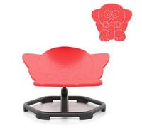LIFEZEAL Chaise Pivotante Sensorielle pour Enfants, 360° Fauteuil Équipement pour l'Autisme avec Base Antidérapante, Siège Oscillant pour Coordination Corporelle, Exercices d'Équilibre (Rouge)