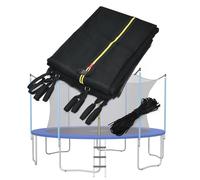 LIFEZEAL Filet de Sécurité Intérieur pour Trampoline, Filet de Remplacement pour Trampoline, Double Fermeture éclair & Boucles, Filet de Rattrapage 6/8 Poteuax, Hauteur 180 cm (427 cm)